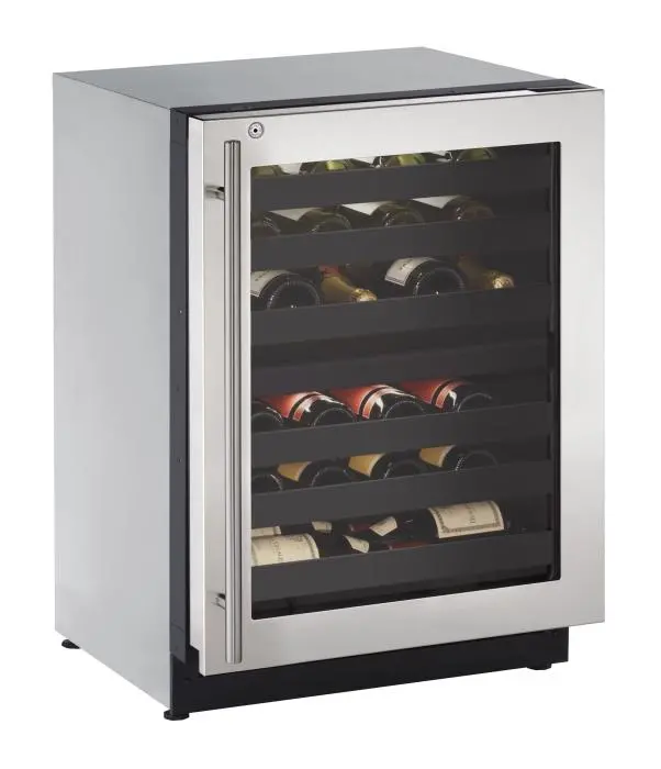 U-Line 24-Inch Outdoor Wine Cooler With Security Lock & Glass Front 1