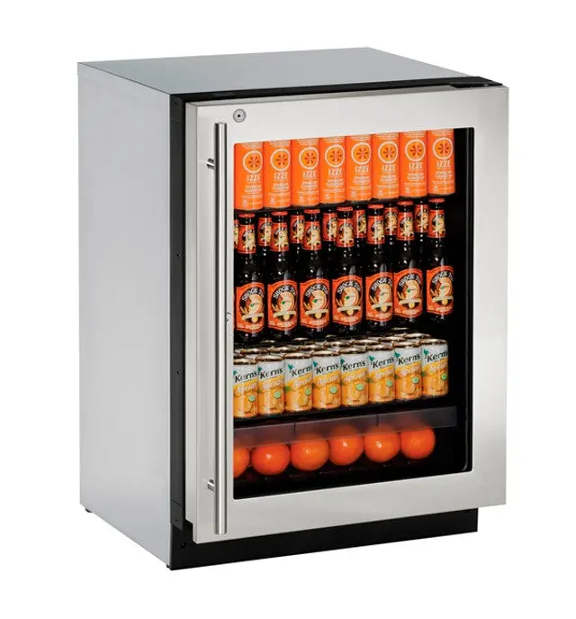 U-Line 24" Outdoor Refrigerator – Locked Glass-Door Configuration 1