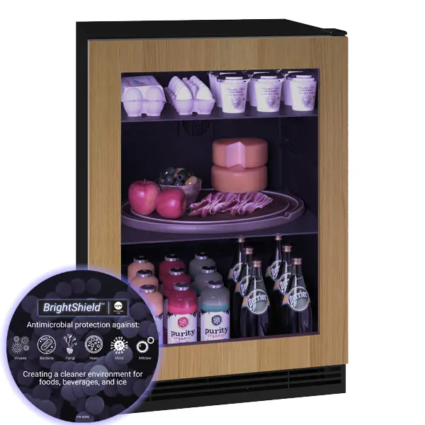 U-Line 24" Outdoor Refrigerator – Panel-Ready Glass Door Model 1