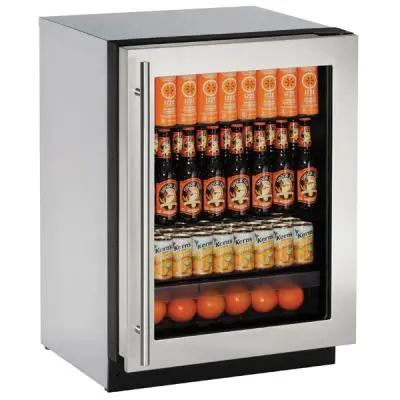 U-Line 24" Outdoor Refrigerator – Standard Glass-Door Layout 1
