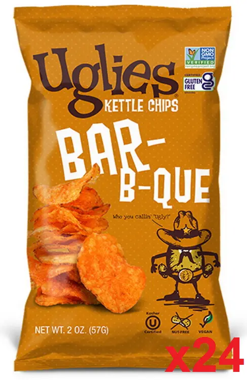 Uglies Barbecue Kettle-Cooked Potato Chips – Case Of 24 × 2 Oz Bags 1