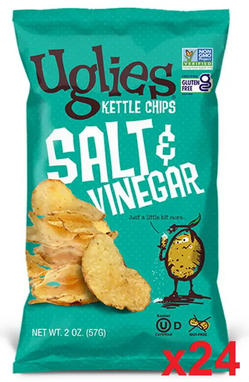 Uglies Salt & Vinegar Kettle-Cooked Potato Chips – Case Of 24 × 2 Oz Bags 1