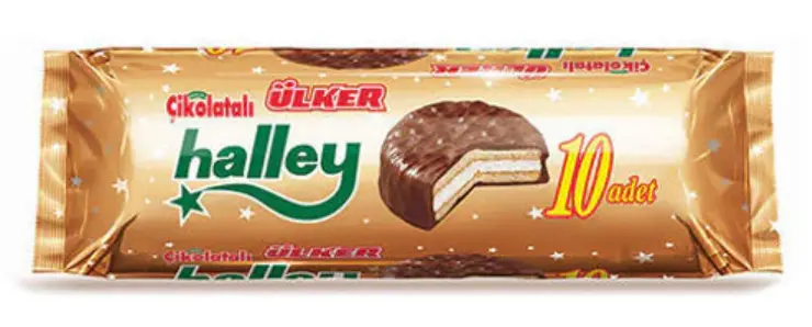 Ulker Halley Chocolate-Coated Sandwich Biscuits – 300G (10-Piece) 1