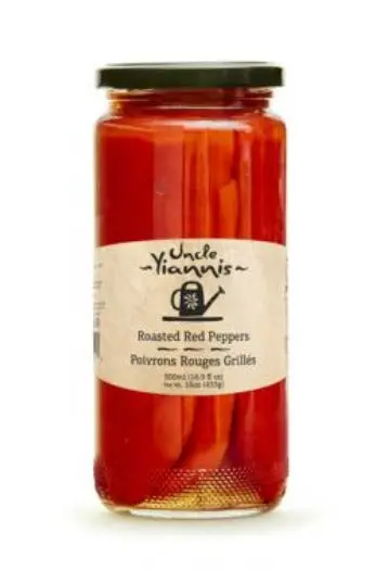 Uncle Yiannis Roasted Red Bell Peppers – 16.9 Fl Oz (500 Ml) 1