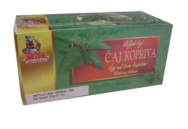 Unijapak Nettle (Kopriva) Herbal Tea – Dried Stinging Nettle Leaves, 20G Pack 1