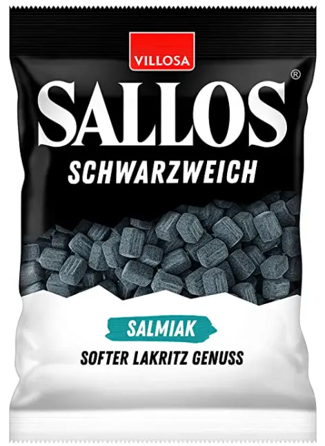 Villosa Sallos Schwarzweich Salmiak Licorice – Soft Dutch Lakritz, 200G 1