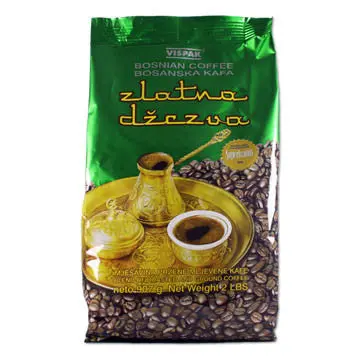 Vispak Zlatna Dzezva Bosnian Ground Coffee – 907G (2 Lb), Green Packaging 1