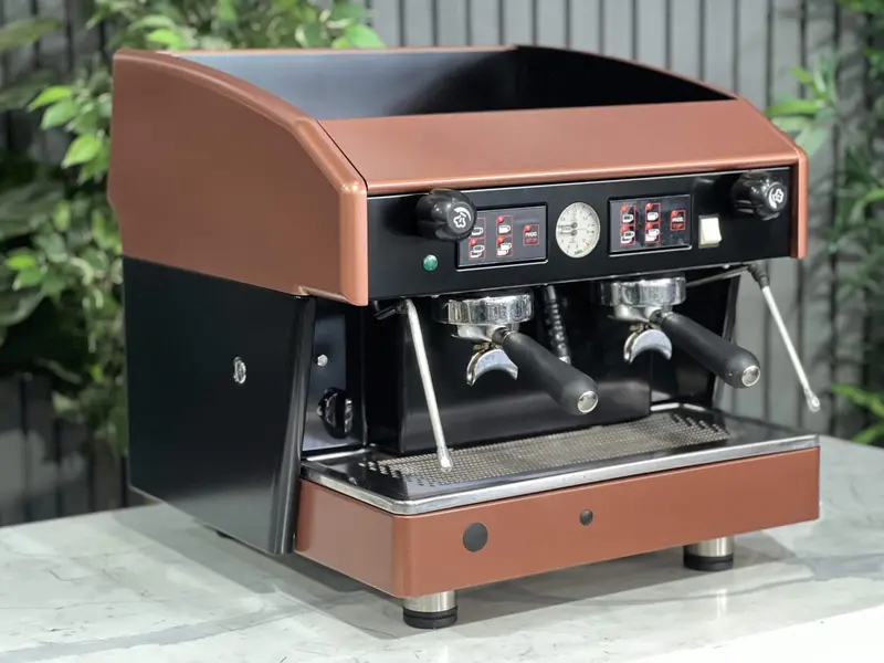 Wega Atlas Compact Dual-Group Espresso Machine – Black And Bronze Accents (Used) 1