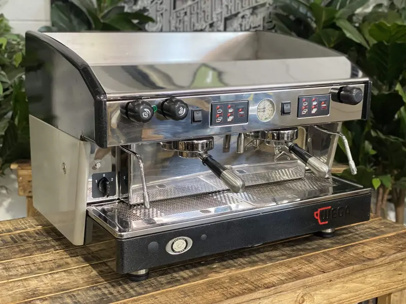 Wega Atlas Dual-Group Espresso Machine – Black & Silver With Grey Trim (Used) 1