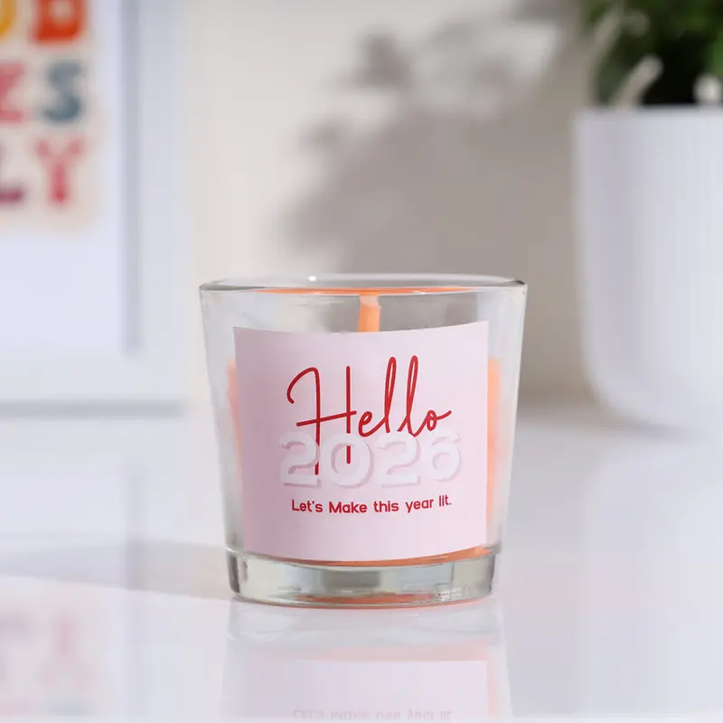 Welcome 2026 Illuminated Candle 1