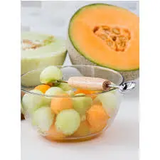 Wooden-Handle Double Melon Baller For Precise Fruit Scooping 1