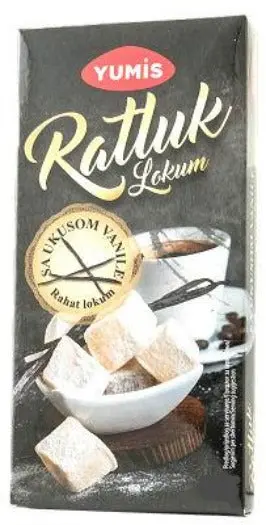 Yumis Ratluk Lokum Delight In Vanilla Flavor – 400G Soft Turkish Delight 1