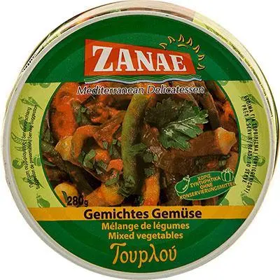 Zanae Tourlou Mixed Vegetables, 10 Oz (280 G) 1