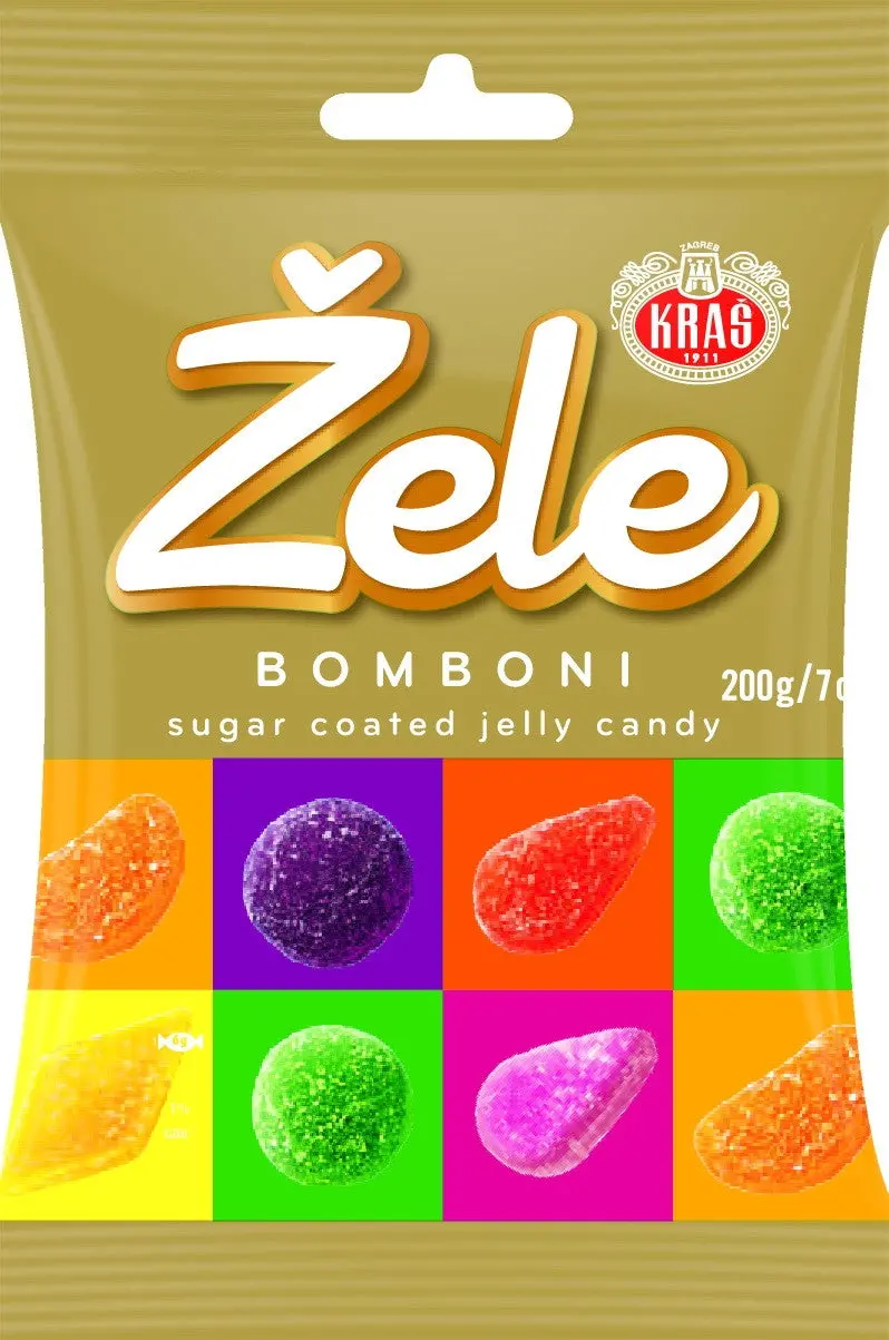 Zele Kristal Clear Jelly Candy, Kras Flavor, 200G (7Oz) 1