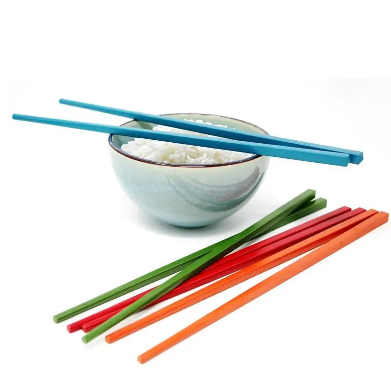 Zen Chopstix Assorted Color Set – 4-Piece Bamboo Utensils 1