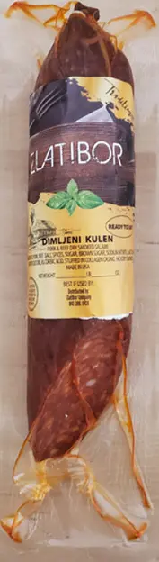 Zlatibor Kulen – Smoked Serbian Sausage, Approx. 0.80 Lb Vacuum-Sealed 1