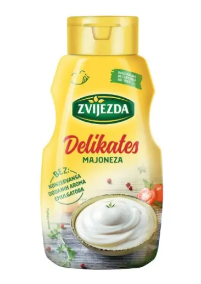Zvijezda Delikates Mayonnaise – 400G Squeeze Bottle 1